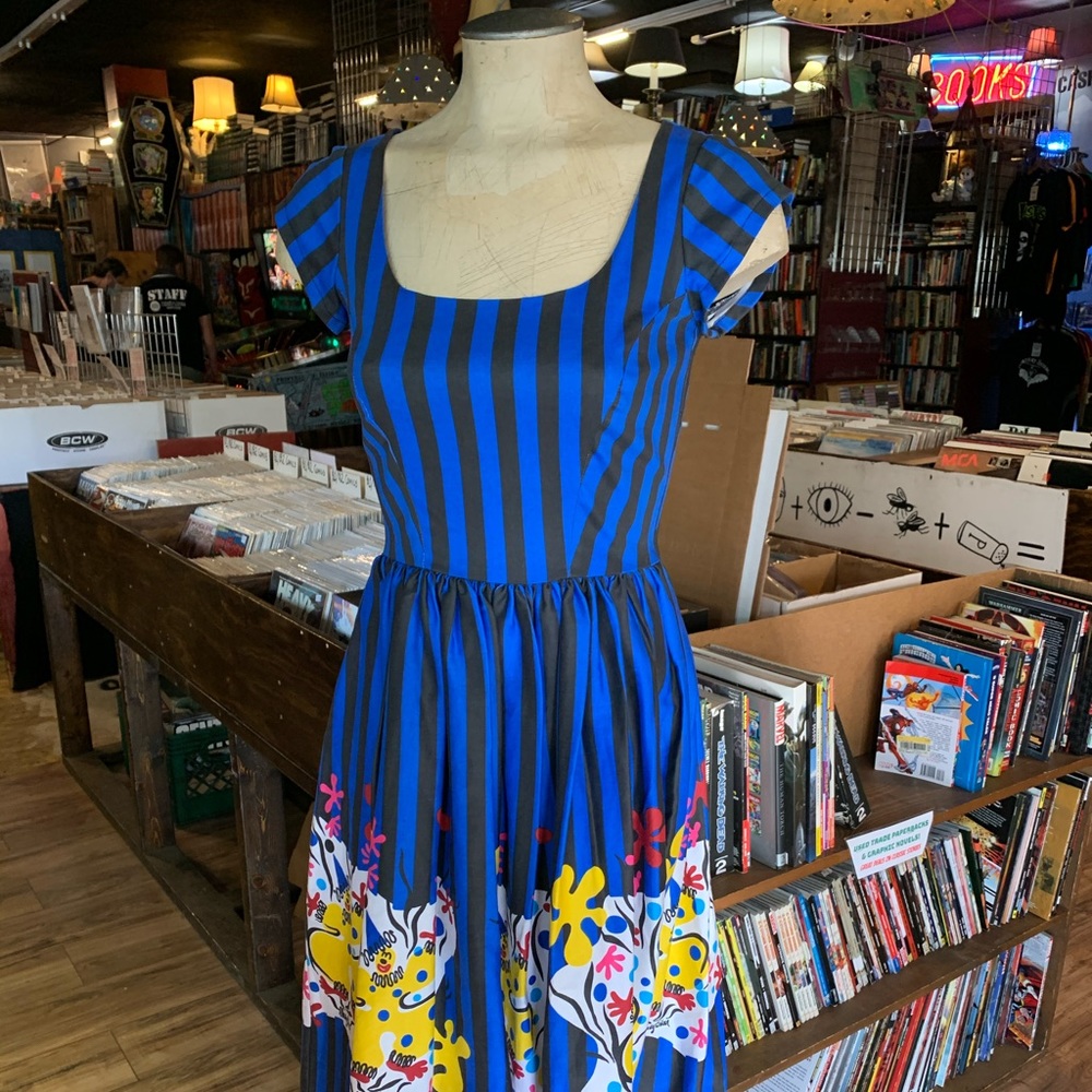 Swing Dress Mary Blair Clown Border Print